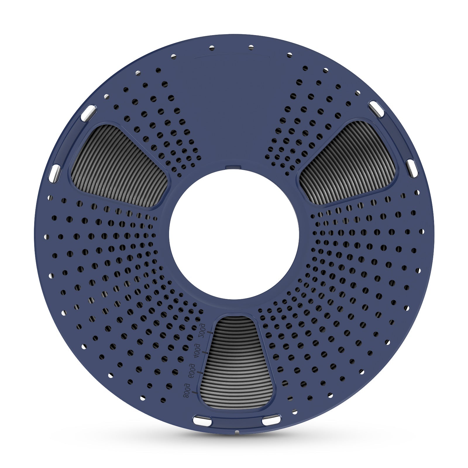 Sunlu Silk PLA+ Black Filament 1 KG on a spool showing smooth, glossy finish and unique design