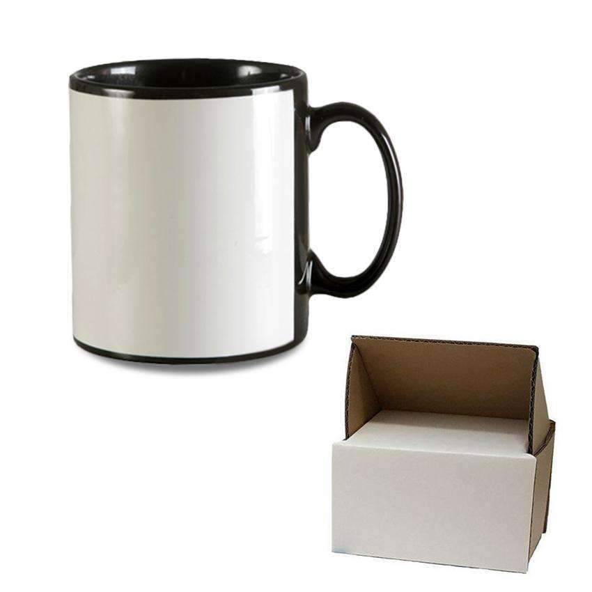 blank 11oz Black Patch sublimation Mug - Plus mug box