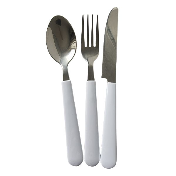 Kids polymer steel knife spoon and fork set for sublimation printing