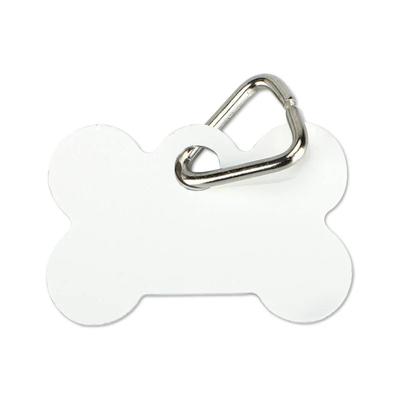 sublimation Double Side Printable Aluminium Pet Tag Bone Shape