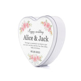 sublimation blank Love Heart Metal Tin - White - subliblanks