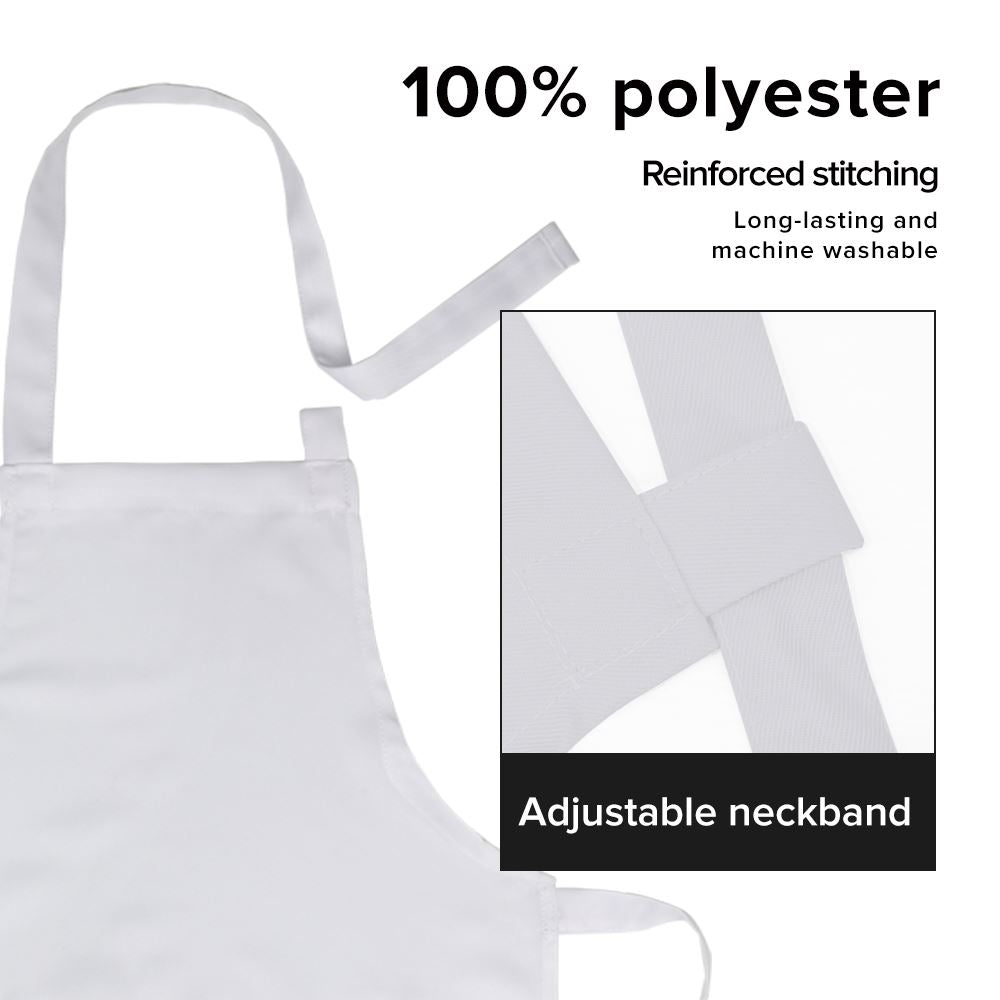 sublimation blank adults polyester apron white