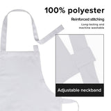 sublimation blank kids polyester apron white