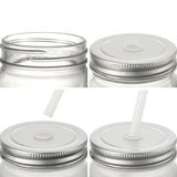matte mason jar with straw 