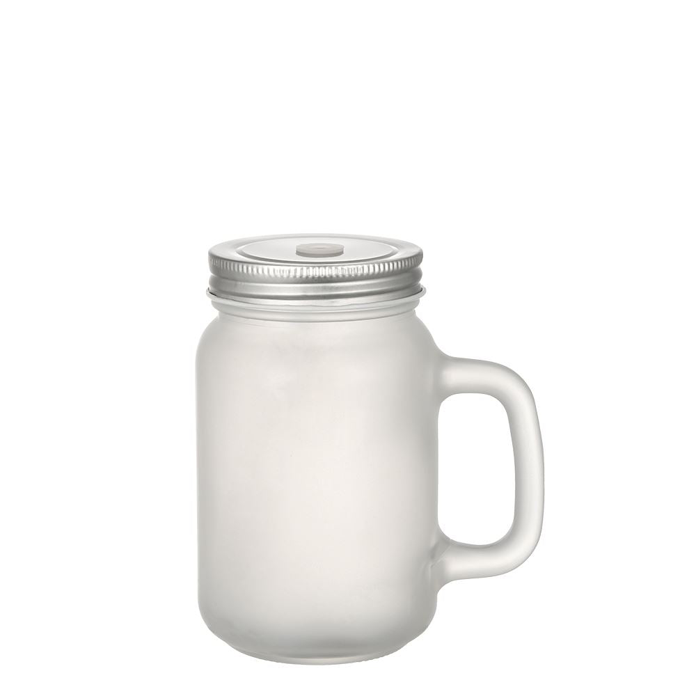matte mason jar with straw 