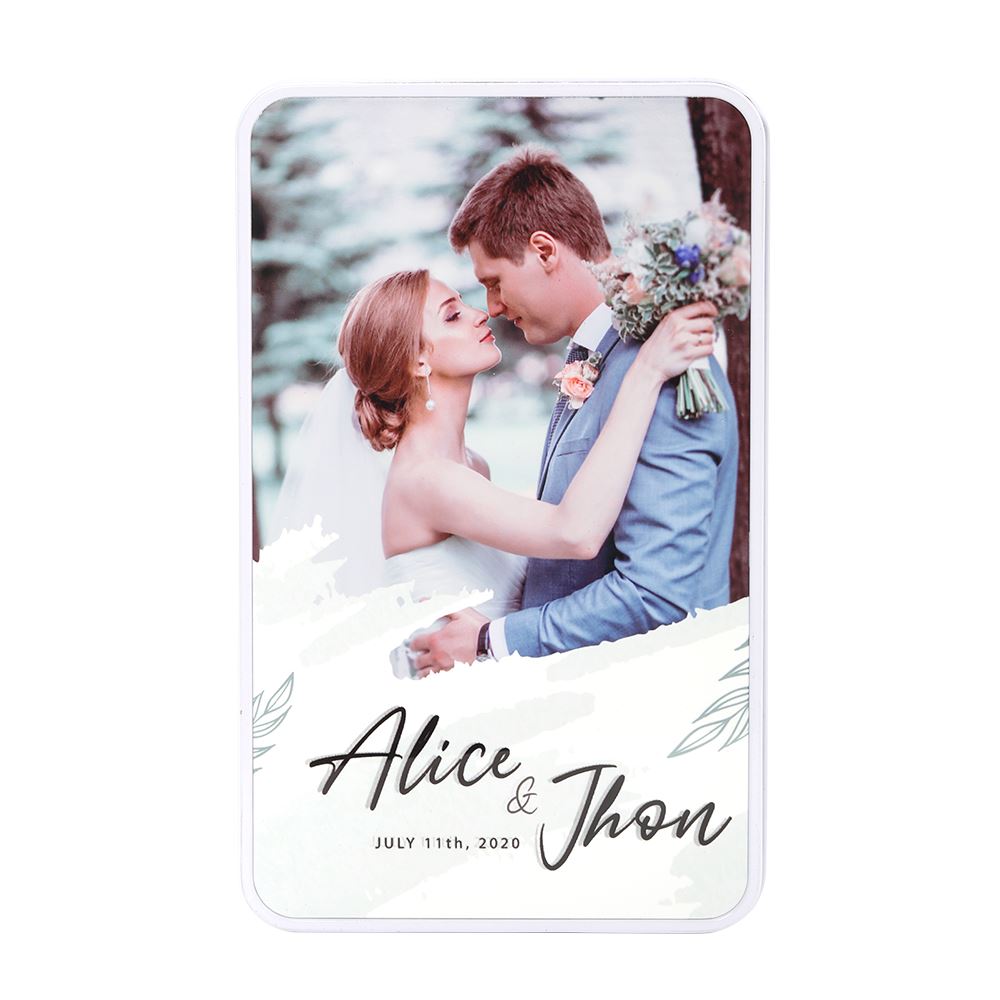 sublimation rectangle metal white tin